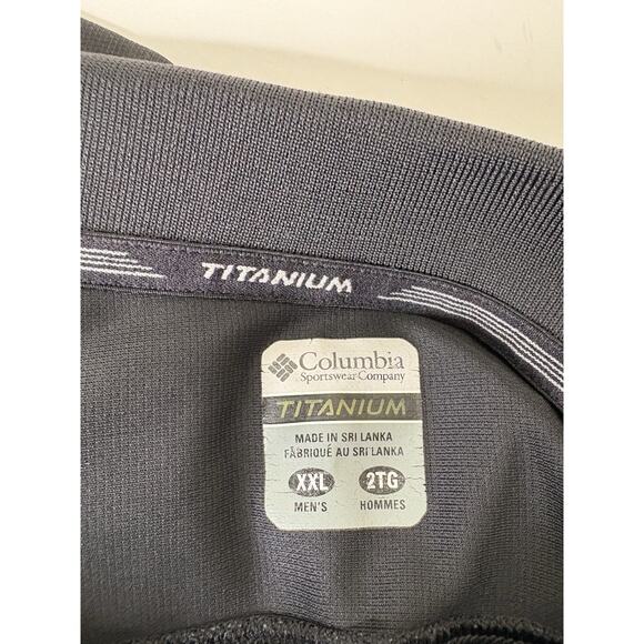 Columbia Polo Shirt Mens XXL Titanium Black 1/4 Zip Short Sleeve Fishing - Picture 7 of 10